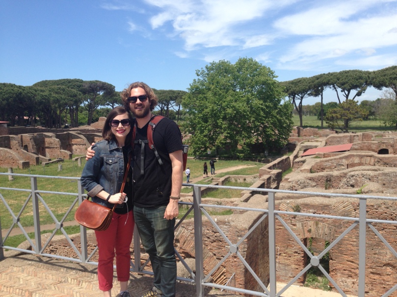 Seeing the beautiful ruins from the ancient city of Ostia Antica